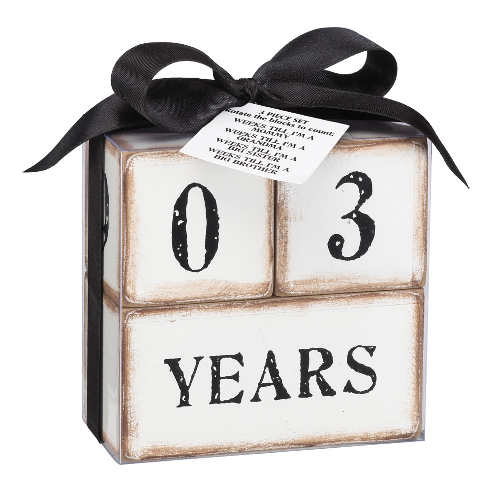 GANZ White and Black Baby Perpetual Calendar